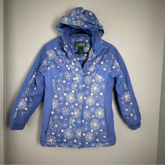 L.L. Bean Other - L.L. Bean Girls Medium 8-10 Coat Blue Hood Ski Full Zip Outdoor Warm
